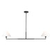 Leila Matte Black 2 Light 62 Inch Linear Chandelier Z-Lite 744-62L-MB | theLightShop
