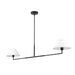 Leila Matte Black 2 Light 62 Inch Linear Chandelier Z-Lite 744-62L-MB | theLightShop