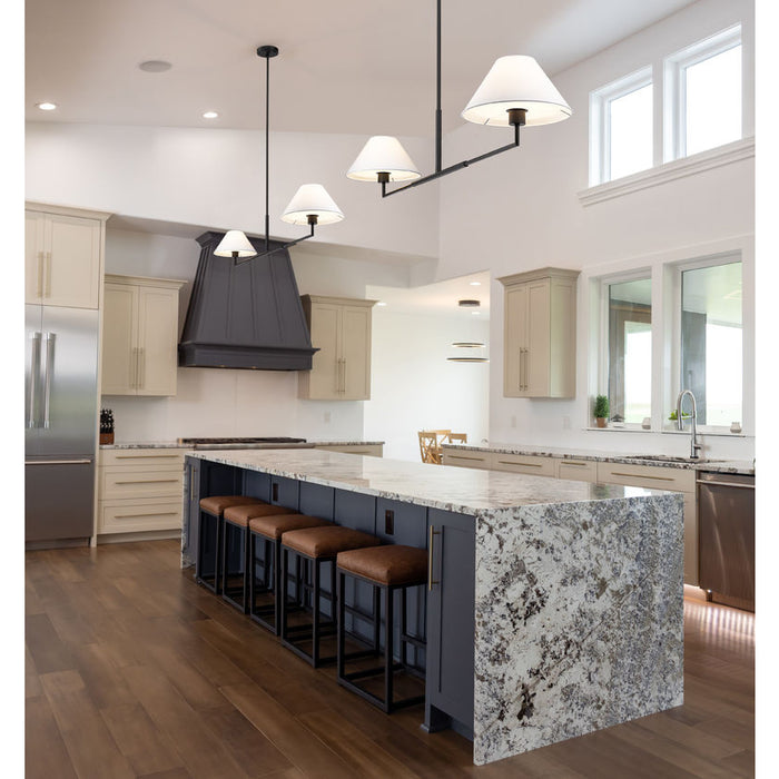 Leila Matte Black 2 Light 62 Inch Linear Chandelier Z-Lite 744-62L-MB | theLightShop