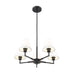 Leila Matte Black 5 Light 26 Inch Chandelier Z-Lite 744-26R-MB | theLightShop