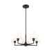 Leila Matte Black 5 Light 26 Inch Chandelier Z-Lite 744-26R-MB | theLightShop