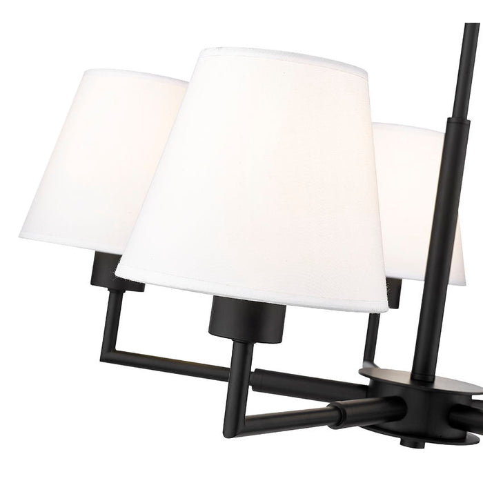 Leila Matte Black 5 Light 26 Inch Chandelier Z-Lite 744-26R-MB | theLightShop