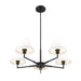 Leila Matte Black 5 Light 34 Inch Chandelier Z-Lite 744-34R-MB | theLightShop