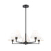 Leila Matte Black 5 Light 34 Inch Chandelier Z-Lite 744-34R-MB | theLightShop