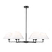 Leila Matte Black 6 Light 44 Inch Chandelier Z-Lite 744-44R-MB | theLightShop