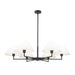 Leila Matte Black 6 Light 44 Inch Chandelier Z-Lite 744-44R-MB | theLightShop