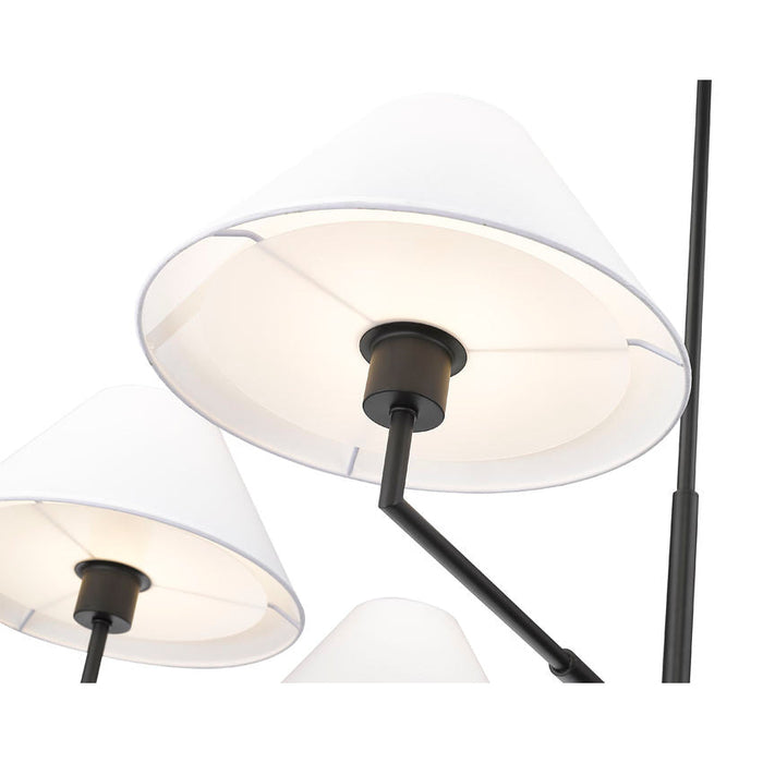 Leila Matte Black 6 Light 44 Inch Chandelier Z-Lite 744-44R-MB | theLightShop