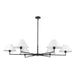 Leila Matte Black 6 Light 63 Inch Chandelier Z-Lite 744-63R-MB | theLightShop