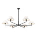 Leila Matte Black 6 Light 63 Inch Chandelier Z-Lite 744-63R-MB | theLightShop