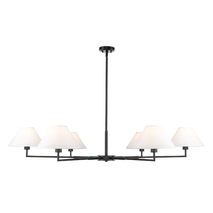 Leila Matte Black 6 Light 63 Inch Chandelier Z-Lite 744-63R-MB | theLightShop
