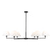 Leila Matte Black 6 Light 63 Inch Chandelier Z-Lite 744-63R-MB | theLightShop