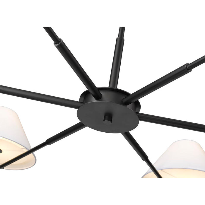Leila Matte Black 6 Light 63 Inch Chandelier Z-Lite 744-63R-MB | theLightShop