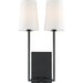 Lena 2 Light Black Forged Sconce - Wall Sconce