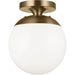 Leo Satin Bronze LED Wall Sconce Ceiling Semi-Flush Mount - Semi-Flushmounts