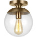 Leo Satin Bronze Semi-Flush Mount - Semi-Flushmounts