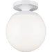 Leo White LED Wall Sconce Ceiling Semi-Flush Mount - Semi-Flushmounts