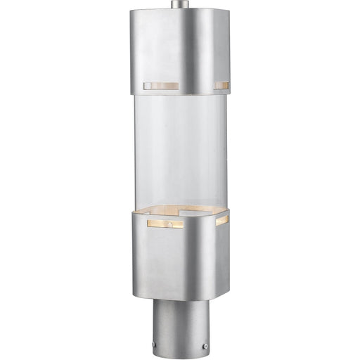 Lestat Brushed Aluminum LED Outdoor Post Mount Fixture - Outdoor Post Mount Fixture