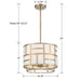 Libby Langdon for Crystorama Danielson 4 Light Vibrant Gold Chandelier - Chandeliers