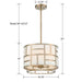 Libby Langdon for Crystorama Danielson 4 Light Vibrant Gold Chandelier - Chandeliers