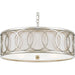 Libby Langdon for Crystorama Graham 6 Light Antique Silver Chandelier - Chandeliers