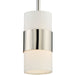 Libby Langdon for Crystorama Grayson 1 Light Polished Nickel Pendant - Pendants