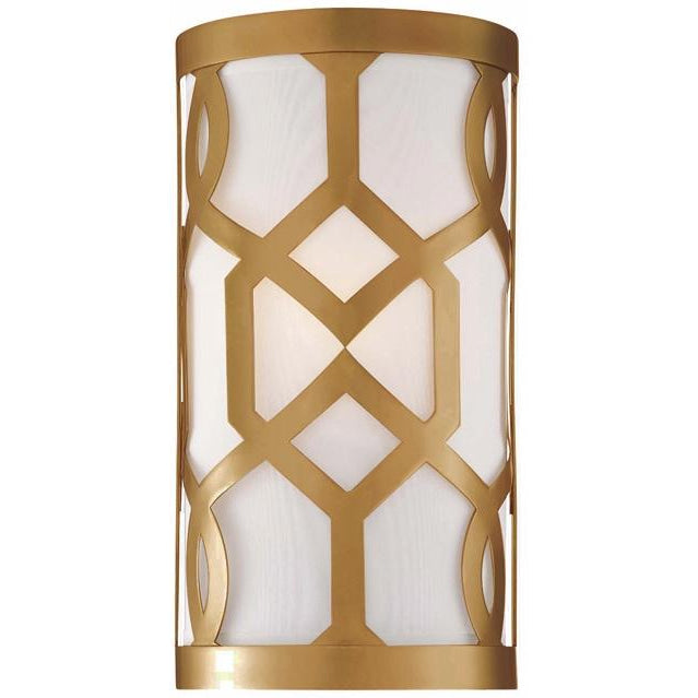 Libby Langdon for Crystorama Jennings 1 Light Aged Brass Sconce - Wall Sconce
