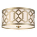 Libby Langdon for Crystorama Jennings 3 Light Aged Brass Ceiling Mount - Flushmounts
