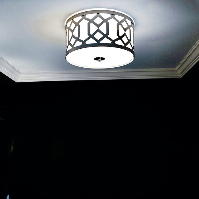 Libby Langdon for Crystorama Jennings 3 Light Polished Nickel Ceiling Mount - Ceiling Mount