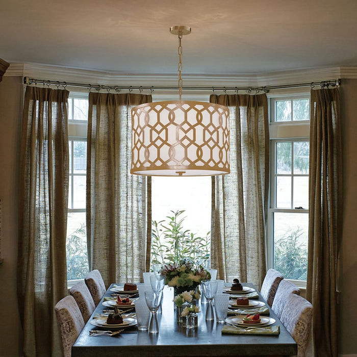 Libby Langdon for Crystorama Jennings 5 Light Aged Brass Chandelier - Chandeliers