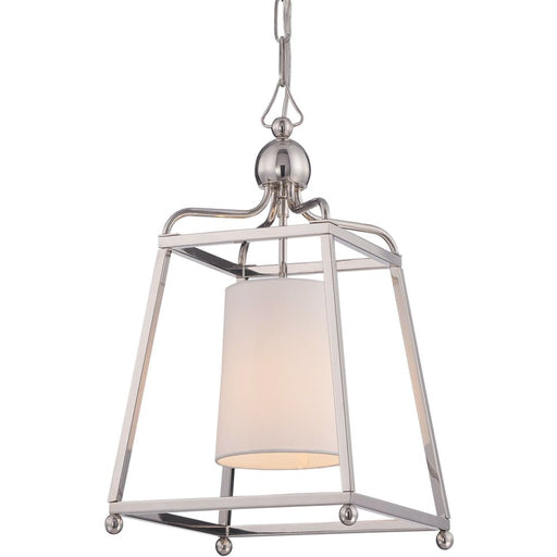 Libby Langdon for Crystorama Sylvan 1 Light Polished Nickel Pendant - Pendants