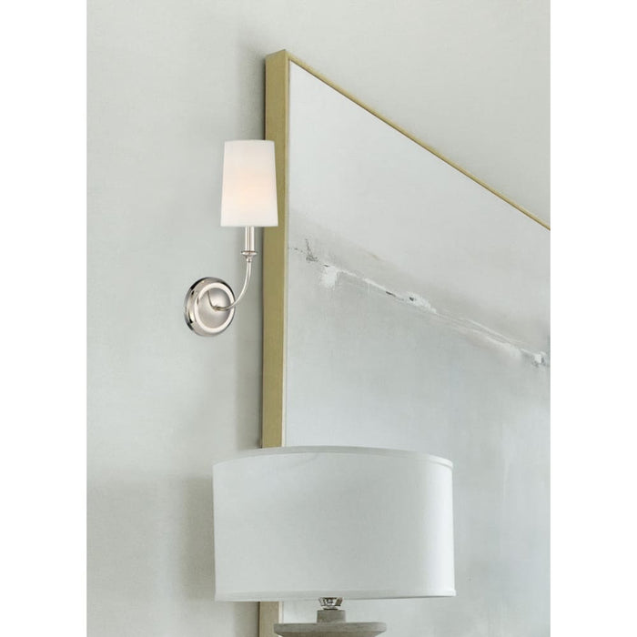 Libby Langdon for Crystorama Sylvan 1 Light Polished Nickel Sconce - Wall Sconces