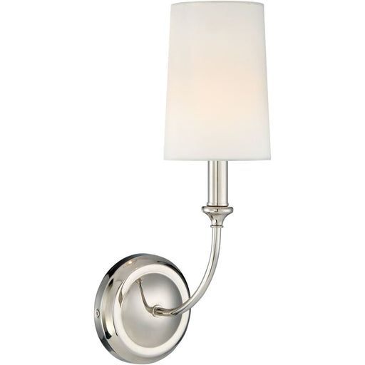 Libby Langdon for Crystorama Sylvan 1 Light Polished Nickel Sconce - Wall Sconce