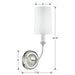 Libby Langdon for Crystorama Sylvan 1 Light Polished Nickel Sconce - Wall Sconces