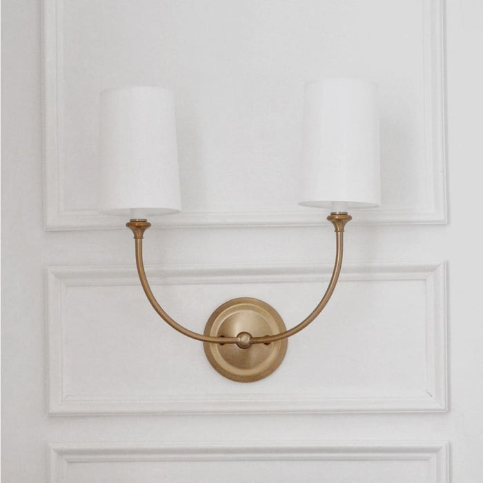Libby Langdon for Crystorama Sylvan 2 Light Vibrant Gold Sconce - Wall Sconces