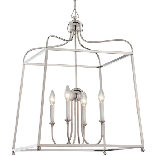 Libby Langdon for Crystorama Sylvan 4 Light Polished Nickel Chandelier - Chandeliers