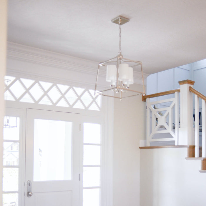 Libby Langdon for Crystorama Sylvan 4 Light Polished Nickel Chandelier - Chandeliers