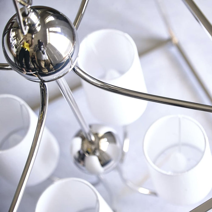 Libby Langdon for Crystorama Sylvan 4 Light Polished Nickel Chandelier - Chandeliers