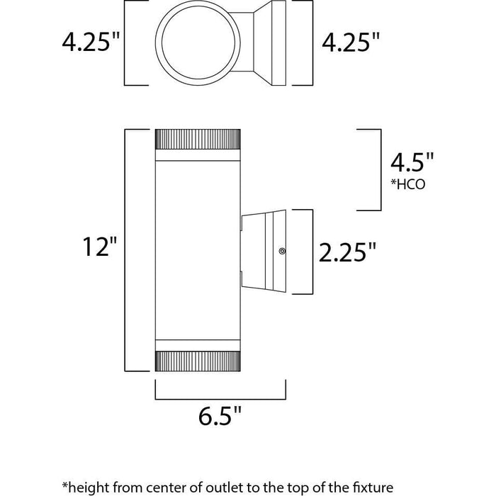 Lightray Brushed Aluminum Outdoor Wall Mount - Outdoor Wall Mount