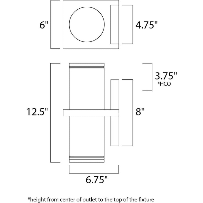 Lightray Brushed Aluminum Outdoor Wall Mount - Outdoor Wall Mount