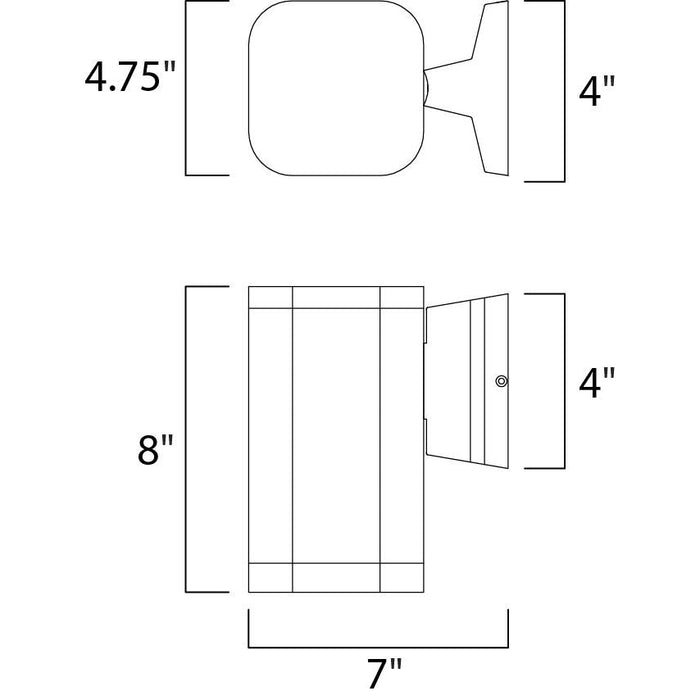 Lightray LED Brushed Aluminum LED Outdoor Wall Mount - Outdoor Wall Mount