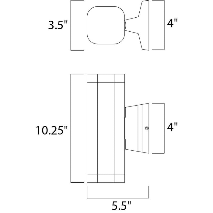 Lightray LED Brushed Aluminum LED Outdoor Wall Mount - Outdoor Wall Mount