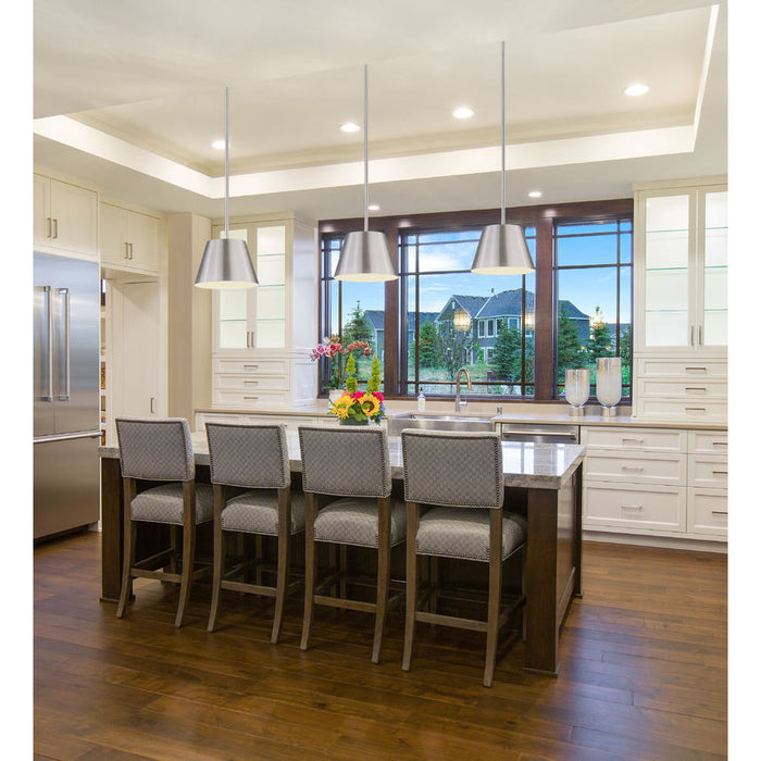 Lilly Brushed Nickel 1 Light 12 Inch Pendant Z-Lite 2307-12BN | theLightShop