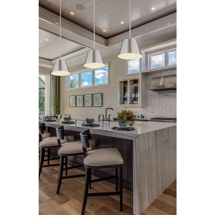 Lilly Brushed Nickel 1 Light 12 Inch Pendant Z-Lite 2307-12BN | theLightShop