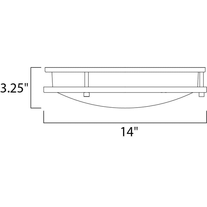 Linear LED Satin Nickel LED Flush Mount - Flushmounts