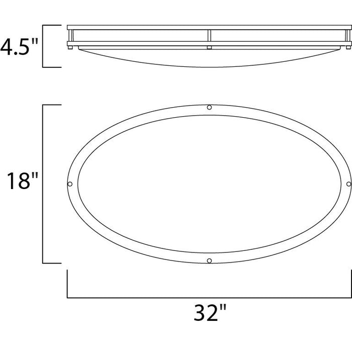 Linear LED Satin Nickel LED Flush Mount - Flushmounts