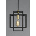 Liner Black / Satin Brass Single Pendant - Pendants
