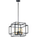 Liner Black / Satin Brass Single Pendant - Pendants