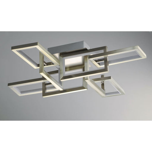 Link Satin Nickel LED Flush Mount Chandelier - Chandeliers
