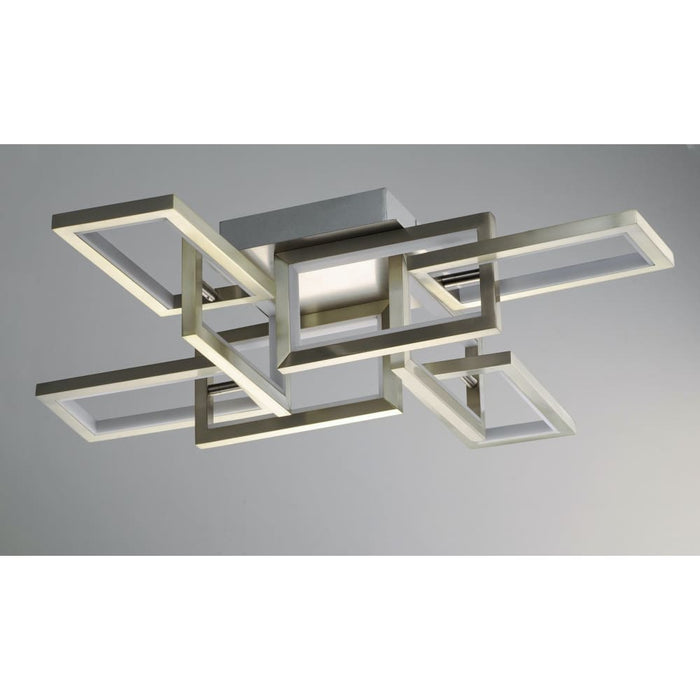 Link Satin Nickel LED Flush Mount Chandelier - Chandeliers