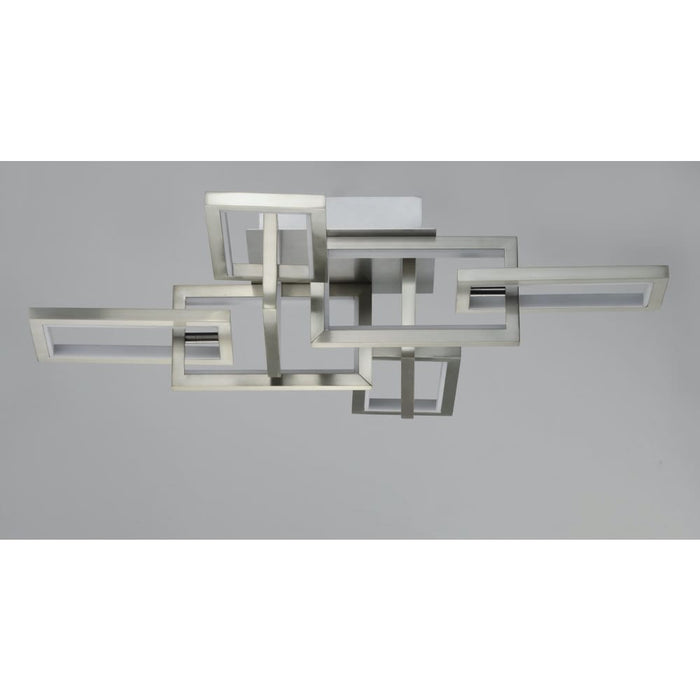 Link Satin Nickel LED Flush Mount Chandelier - Chandeliers